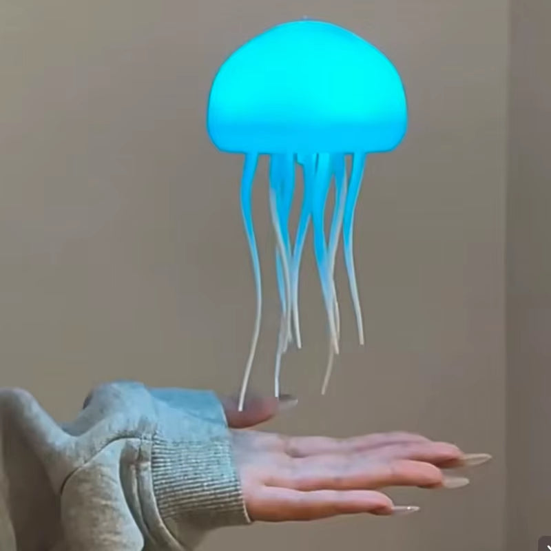 3D Movable Jellyfish Lamp USB Smart Voice Control Dimmable Color-Changing Creative Night Light Ocean Anime Light Sign Ornaments